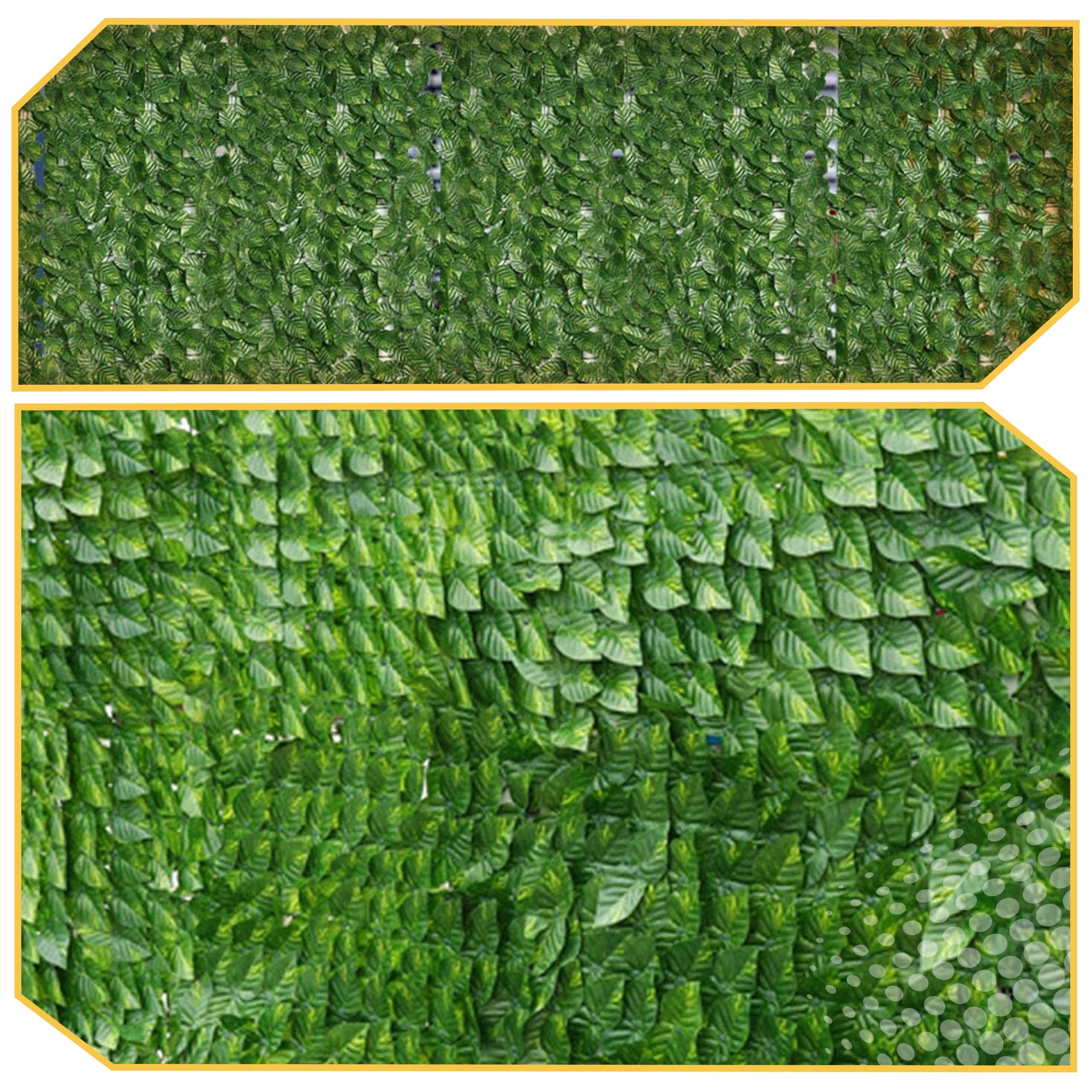 ARTIFICIAL HEDGE IVY for fence balcony wall 5 m x 50 cm mesh Length 5 m
