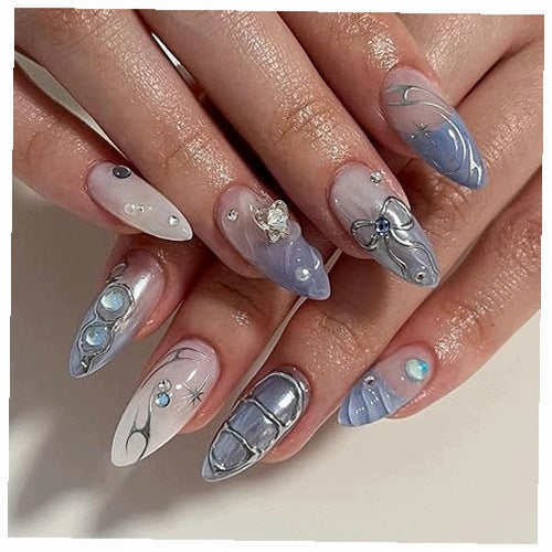 ARTIFICIAL NAILS 3D ACRYLIC FOR HOME GIFT FOR WOMAN 24 PCS.