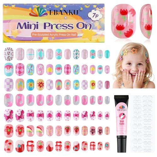 ARTIFICIAL NAILS FOR CHILDREN ACRYLIC GRADIENT SET OF 168 PCS. Brand no brand