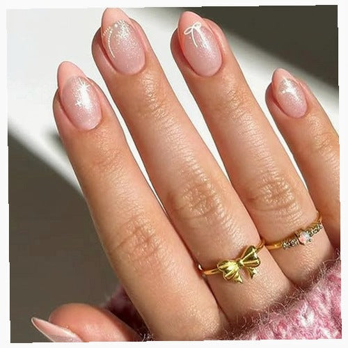 ARTIFICIAL NAILS FOR STICKING 30 PCS ALMOND FOR WOMEN acrylic