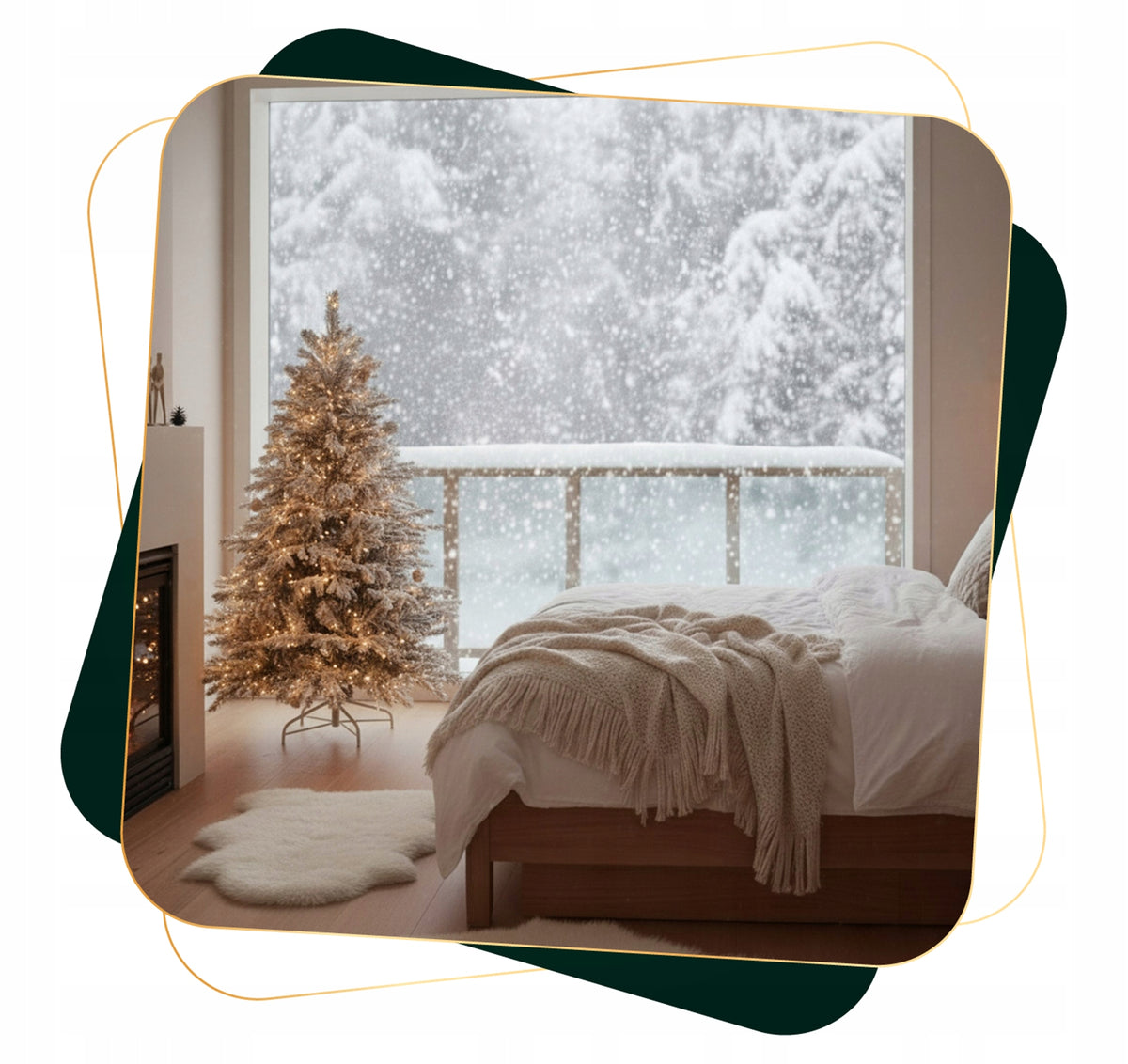 ARTIFICIAL PE CHRISTMAS TREE as Real Snow-covered 150 CM DENSE PREMIUM + STAND Brand Springos