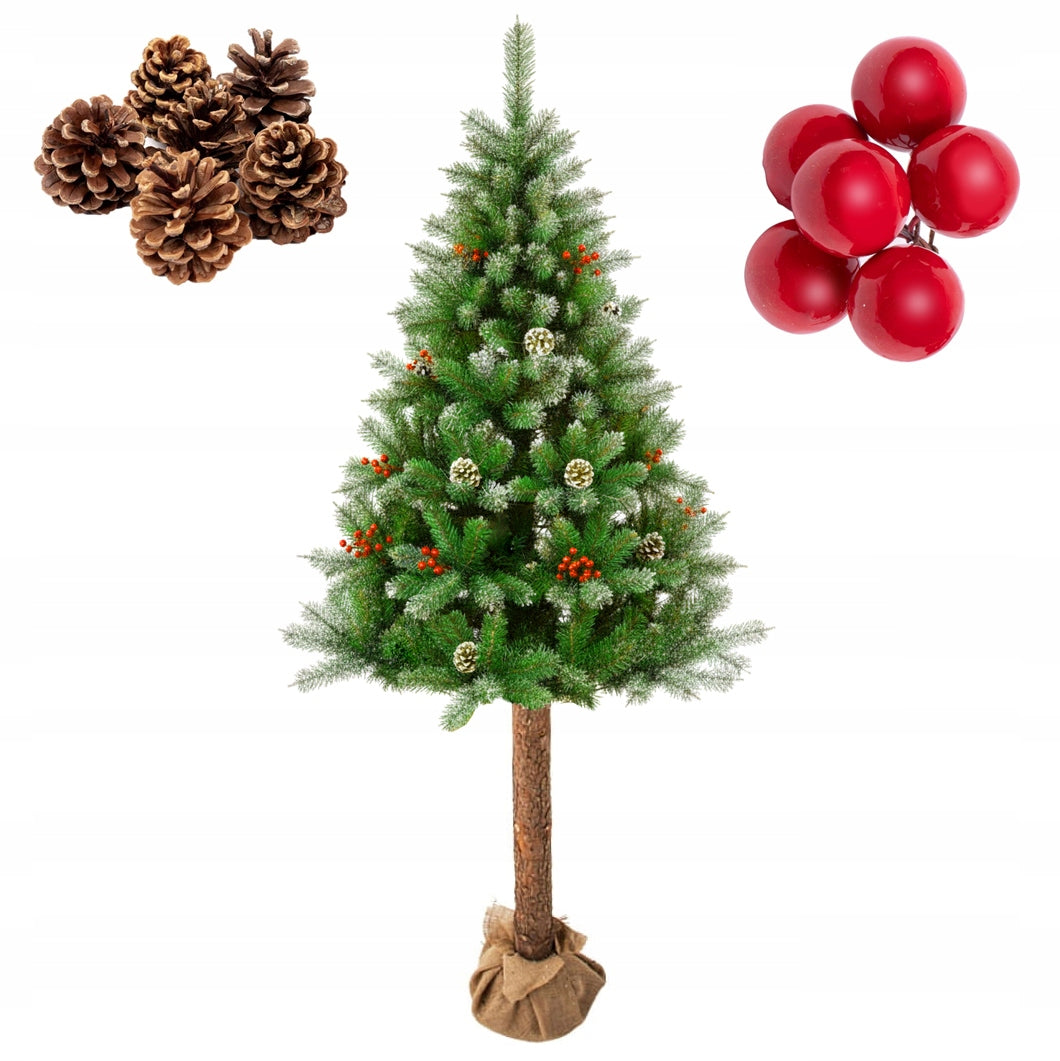 ARTIFICIAL TREE ON THE TRUNK CHRISTMAS TREE HIGH 220 CM 3D CONES ROWAN SACRED