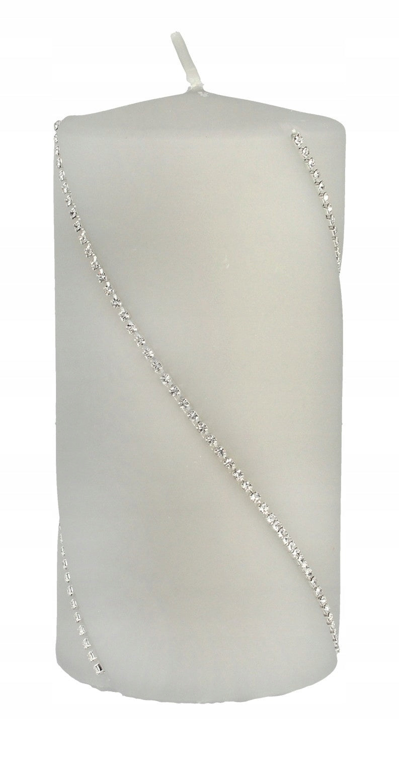 Paraffinkerze Bolero 7xh14cm, grau matt 