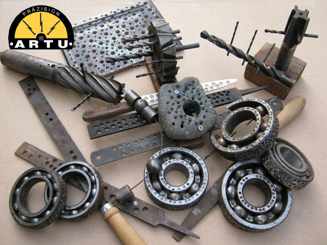 ARTU TITANIUM DRILL BITS 15 PIECES + SHARPENING STONE Brand Artu