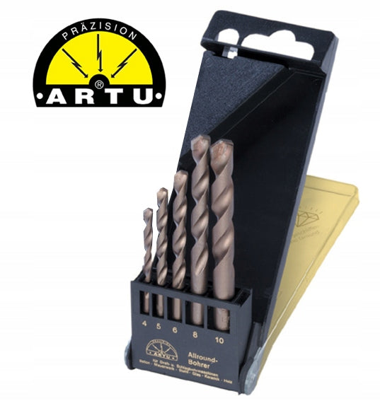ARTU TITANIUM DRILL BITS 5szt.DO STONE,GRESS,STEEL
