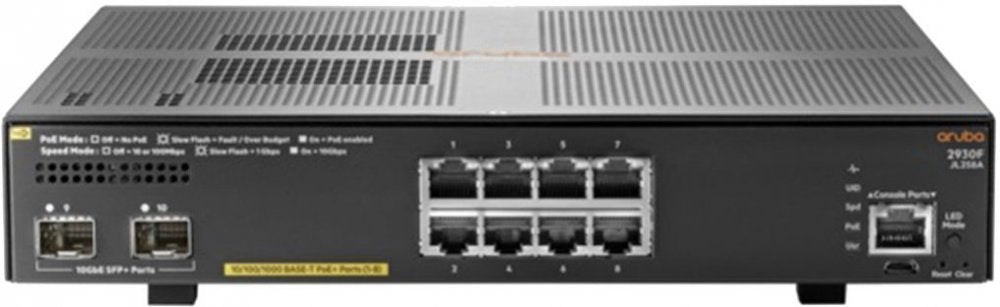 ARUBA 2930F 8G POE+ 2SFP+ SWCH Packaging status original