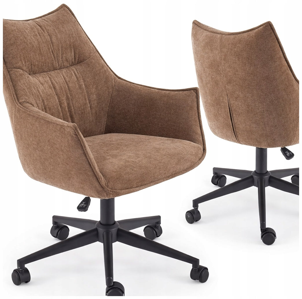ARVIA Office Chair Brown Swivel Height Adjustment Fabric For Learning Medical device no