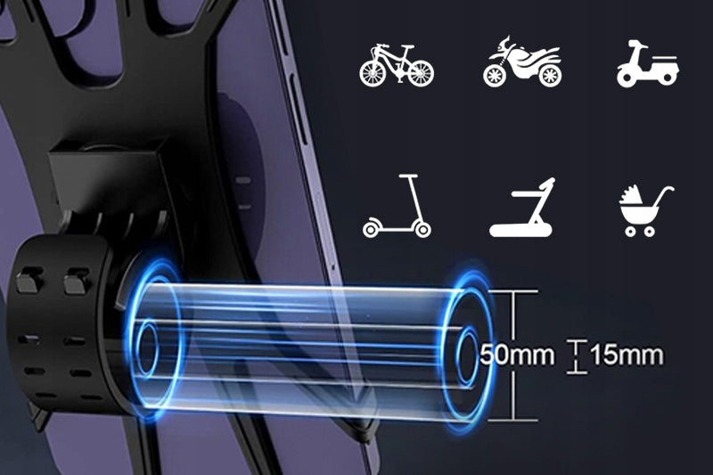 AS A GIFT BICYCLE HOLDER FOR PHONE HANDLEBAR FOR BICYCLE SILICONE 360 Model ATH530 Alova Bike