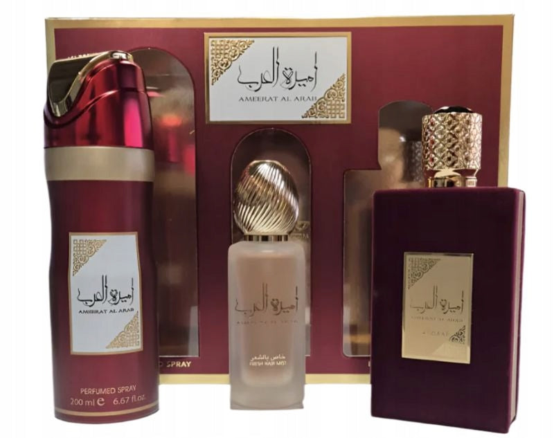ASDAF AMEERAT AL ARAB EDP U 100ML+DEODORANT 200ML+HAIRMIST 50ML