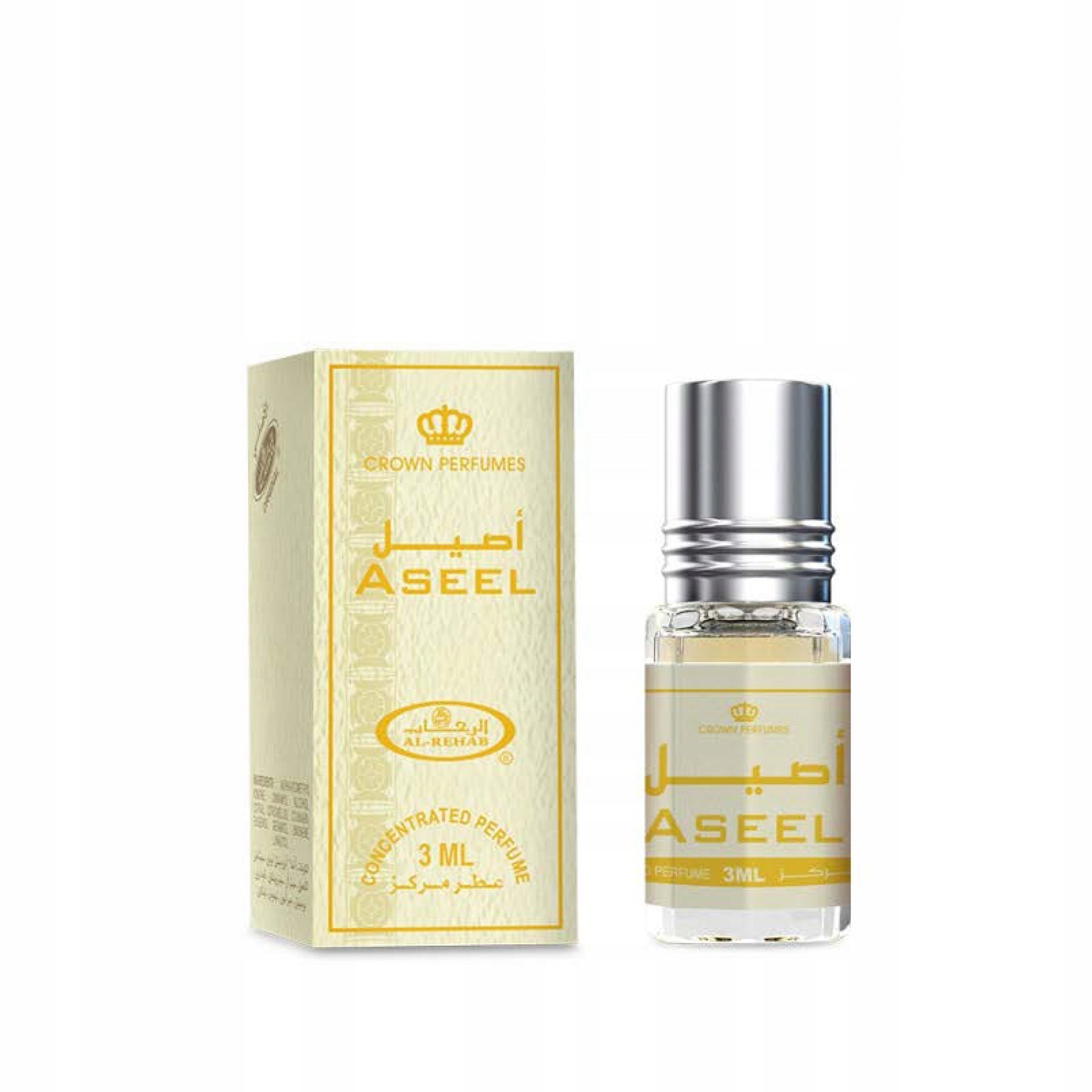 ASEEL ARABIC PERFUME IN OUD OIL MUSKY ORIENTAL ROSE 3 ml AL REHAB Packaging status original