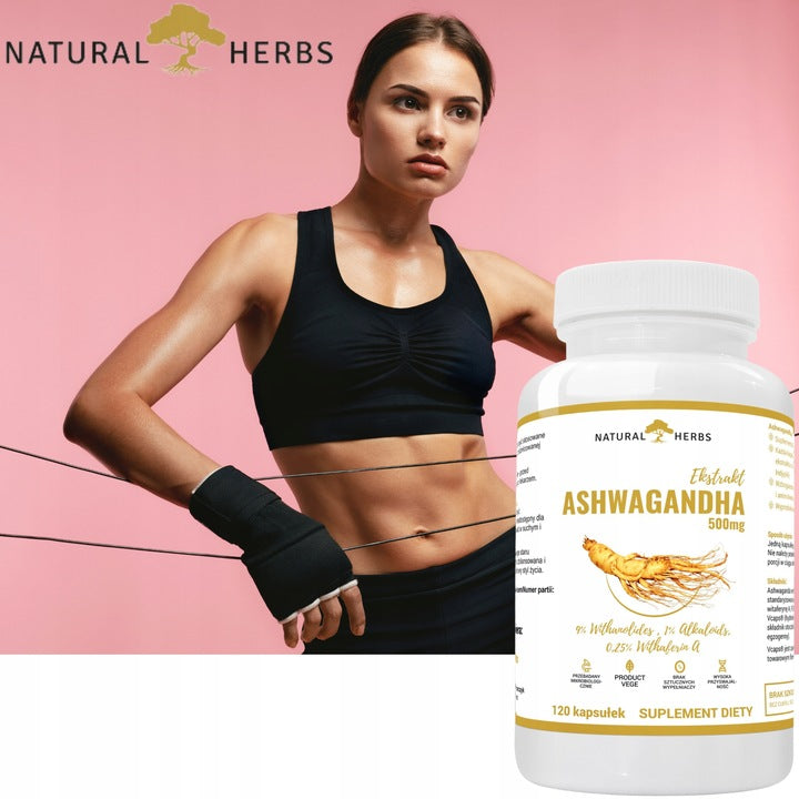 ASHWAGANDHA Extract 9% WITANOLIDE Ginseng Natural Herbs 500mg 120 kaps. Brand Alto Pharma
