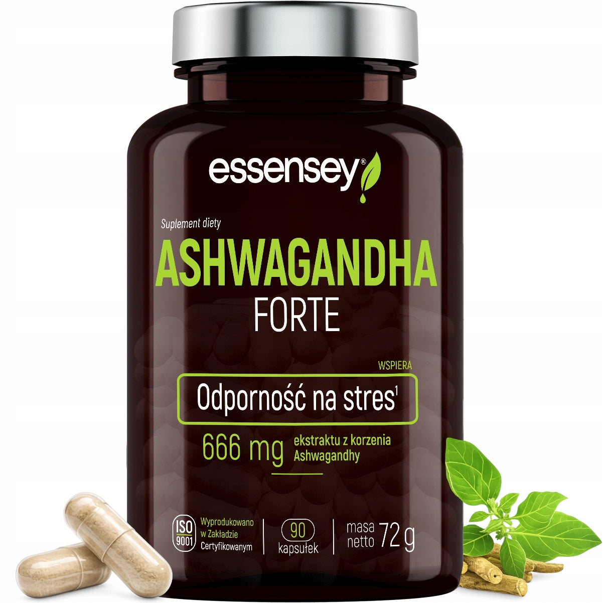 ASHWAGANDHA FORTE 666MG STRONG STRESS EXTRACT Relax GINSENG ASHWA