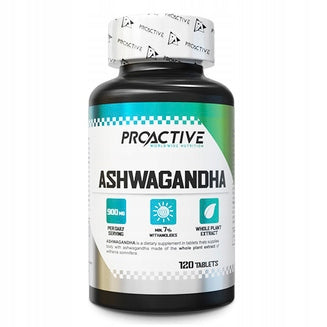 ASHWAGANDHA concentration MEMORY stress sleep relaxation ProActive 120 tabs Expiration date at least six months from the date of purchase