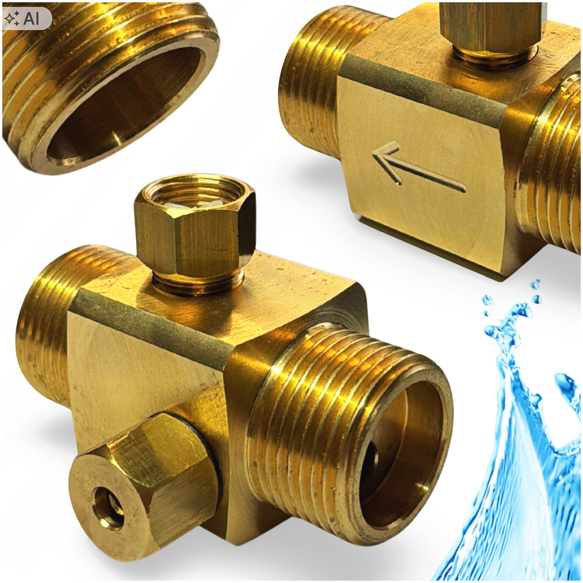 ASPIRATOR FOR WATER AERATION CARTRIDGE 1" BRASS 100L/min