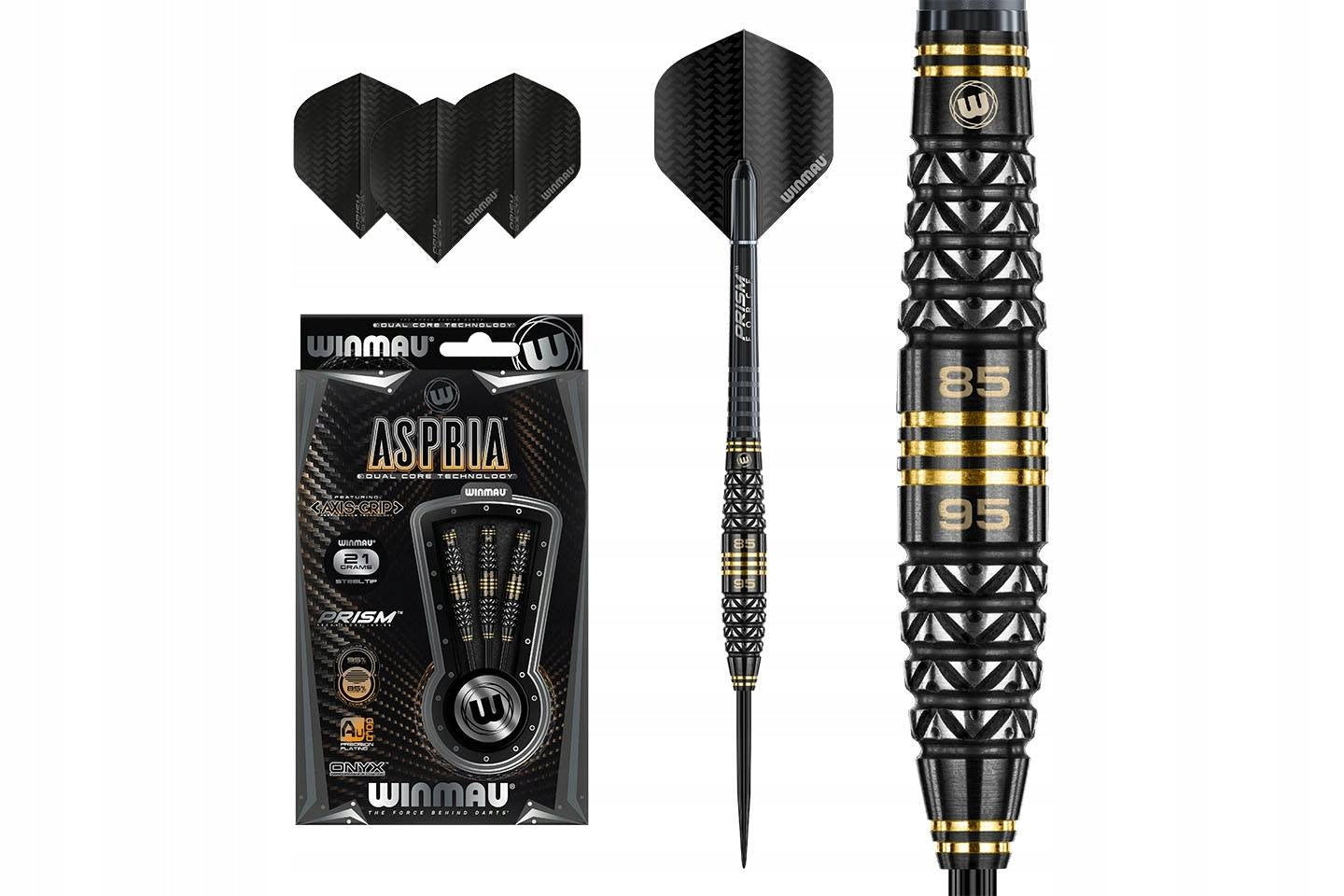 Winmau Aspria Dual Core Steel Dartköpfe 