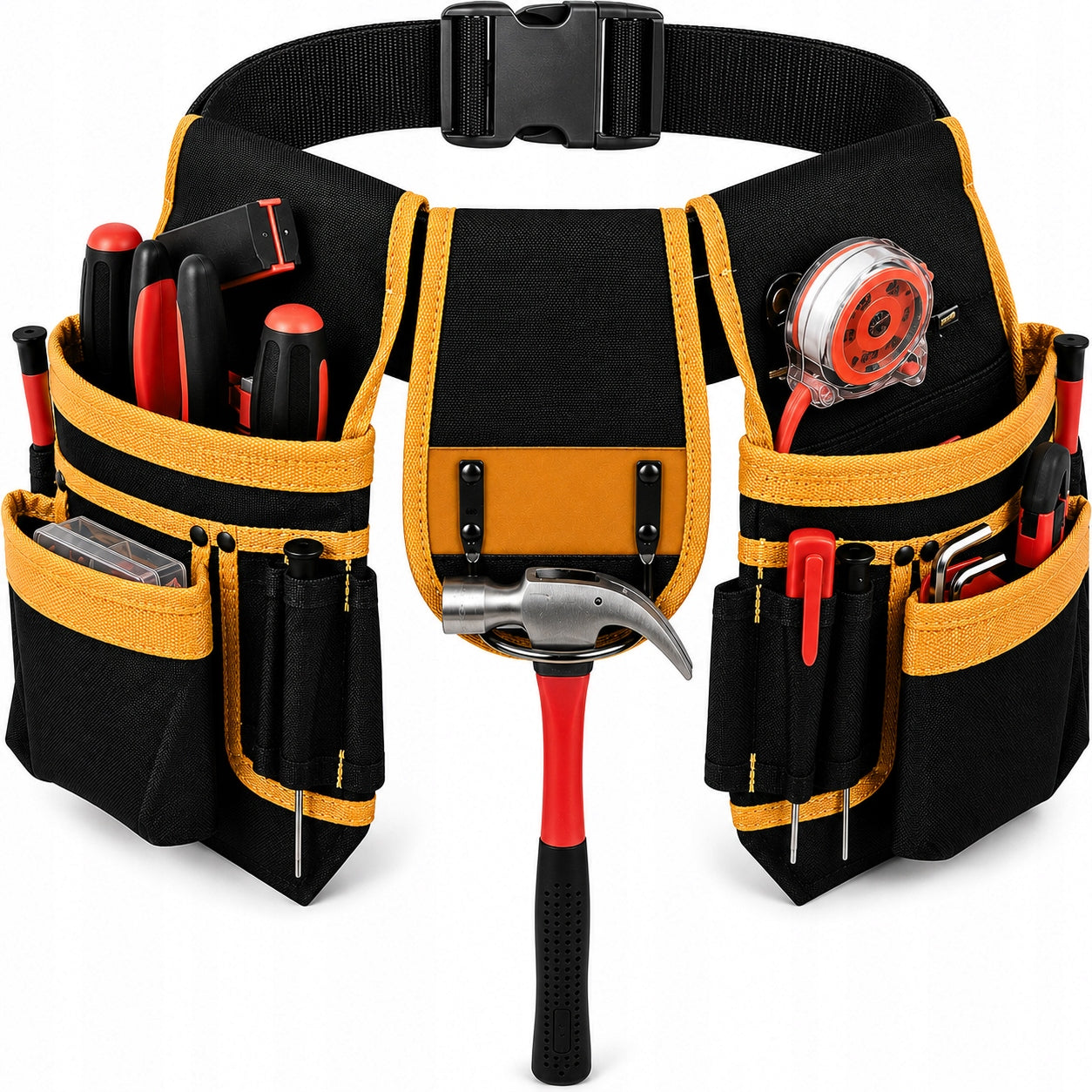 ASSEMBLY TOOL BELT FOR CONSTRUCTION HIP TOOLS ADJUSTABLE STRONG Number of pockets 22