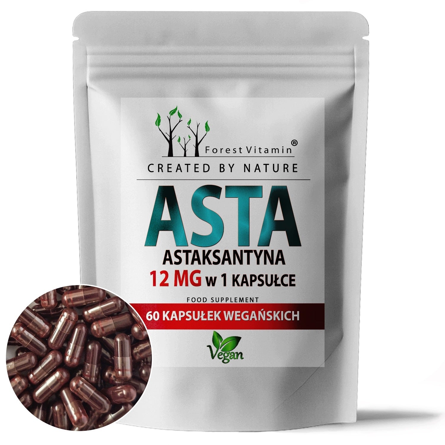 ASTAXANTHIN 12 MG 60caps STRONG ANTIOXIDANT 10% VEGAN HPMC PREMIUM EYES