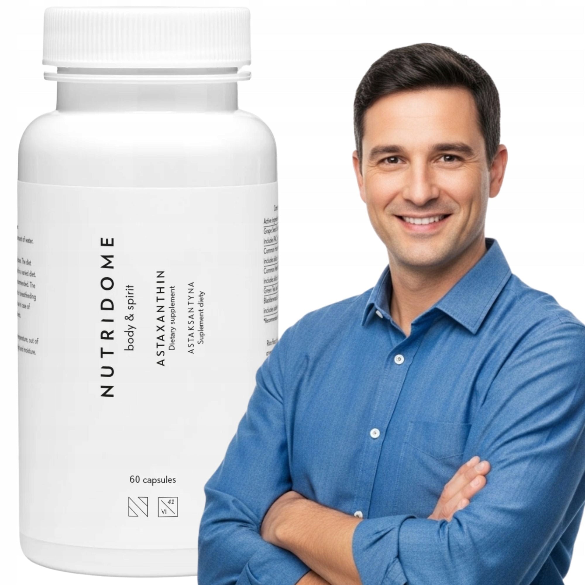 ASTAXANTHIN ALGAE EXTRACT CHOLESTEROL AND INFLAMMATION NUTRIDOME 60pcs. Manufacturer code Astaksantyna ekstrakt z alg na cholesterol