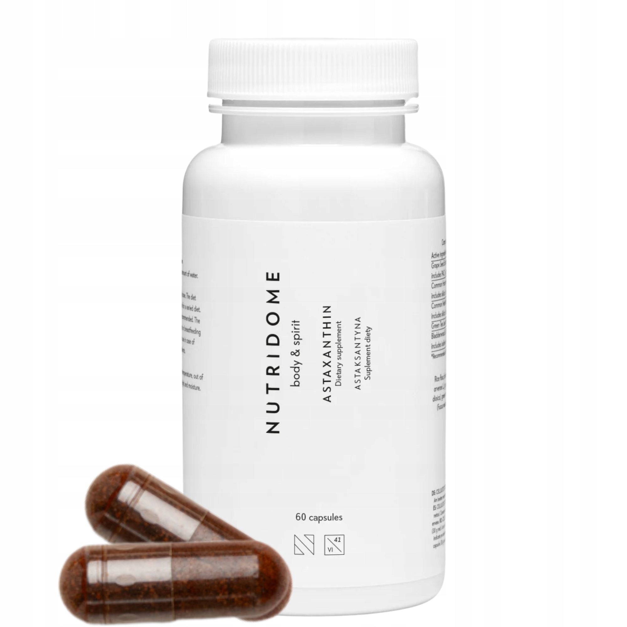 ASTAXANTHIN ALGAE EXTRACT CHOLESTEROL AND INFLAMMATION NUTRIDOME 60pcs.