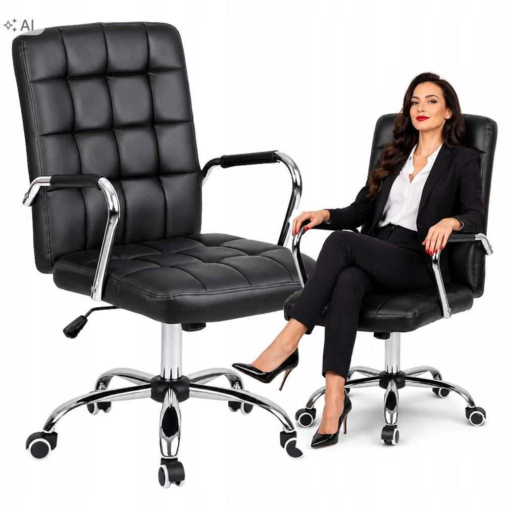 ASTON Office Cabinet Chair Black Swivel Adjustable
