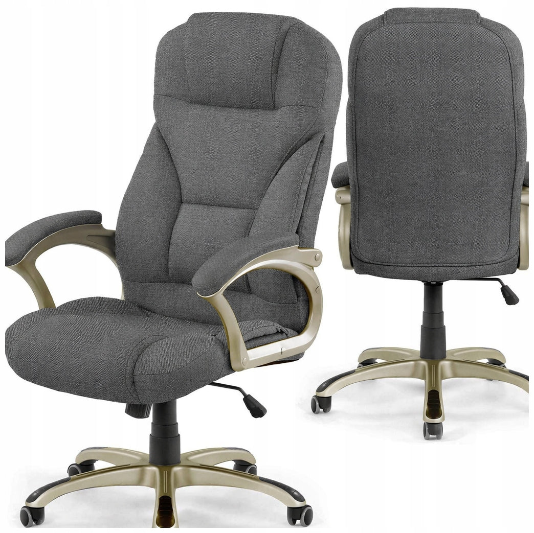 ASTON Swivel Chair Grey Office Fabric Adjustable Cabinet Classic Packaging status original