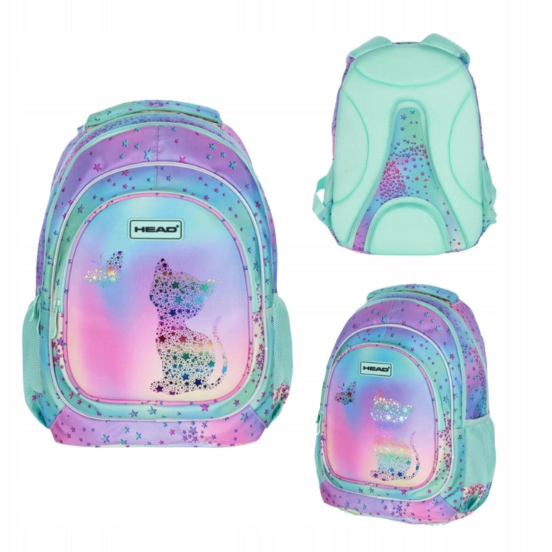 ASTRA HEAD THREE-CHAMBER YOUTH SCHOOL BACKPACK FOR KITTY CAT SCHOOL