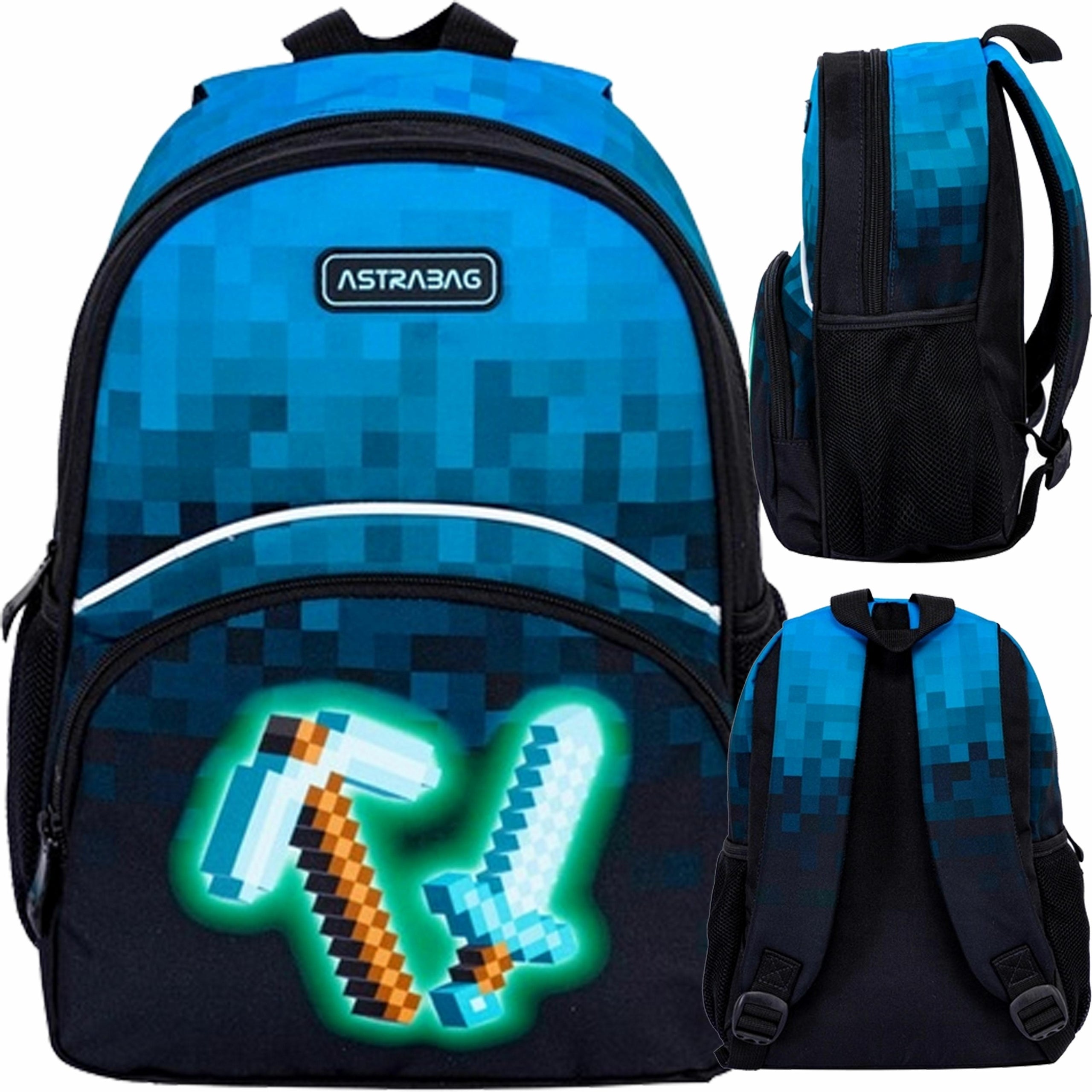 ASTRABAG BACKPACK SMALL PRESCHOOL TOUR FOR BOY BLUE PIXEL