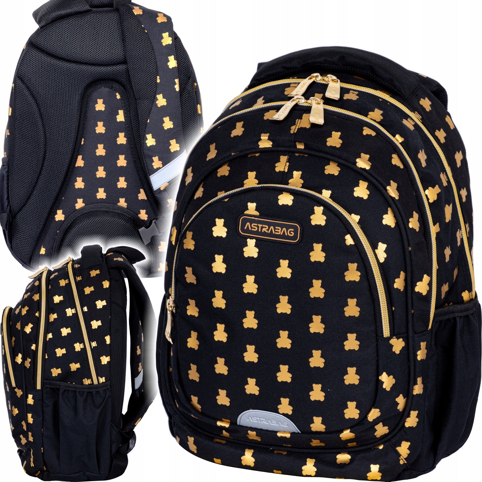 ASTRABAG backpack for 1st class GOLDEN TEDDY, organizer, GOLDEN TEDDY BEARS