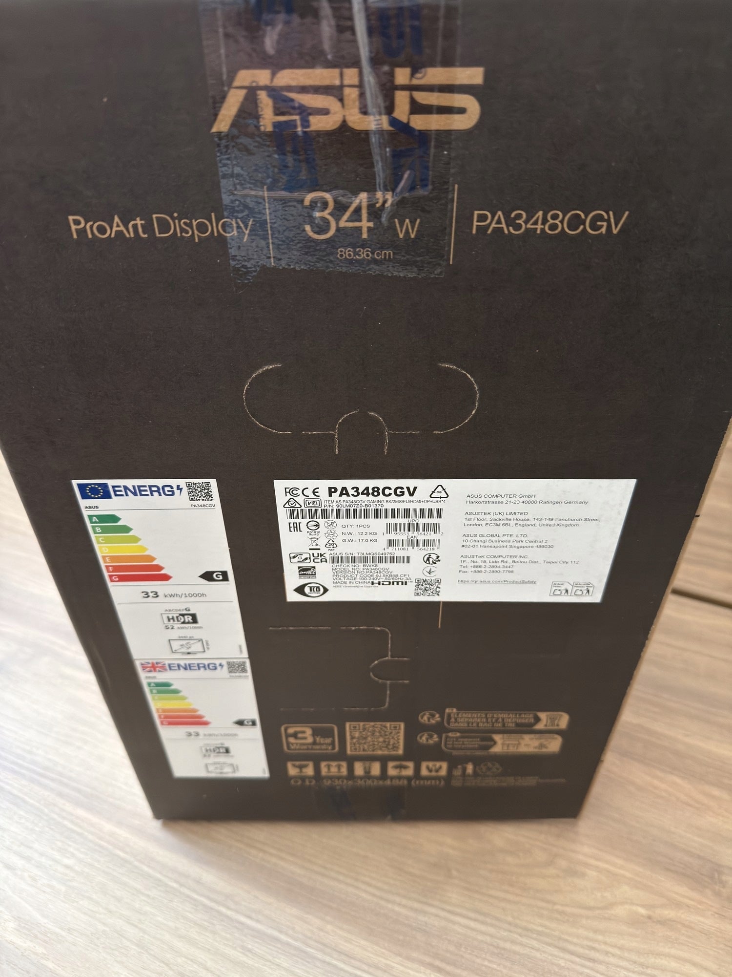 ASUS ProArt PA348CGV 3440 x 1440 - NEW [VAT] Manufacturer code PA348CGV