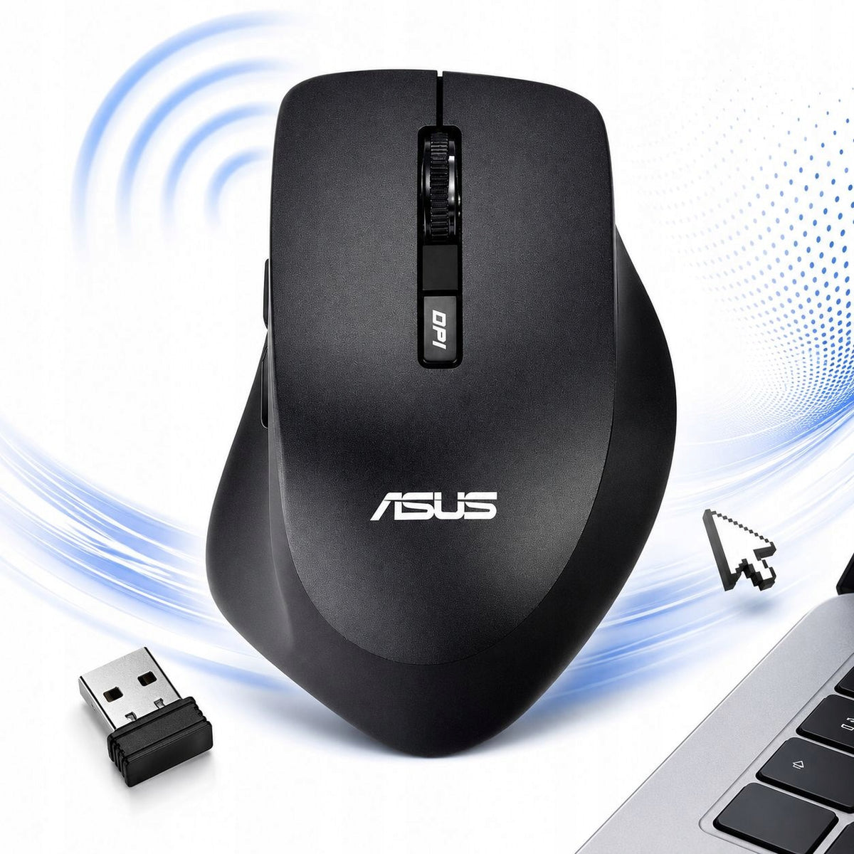 ASUS WT425 BLACK wireless optical mouse black USB computer