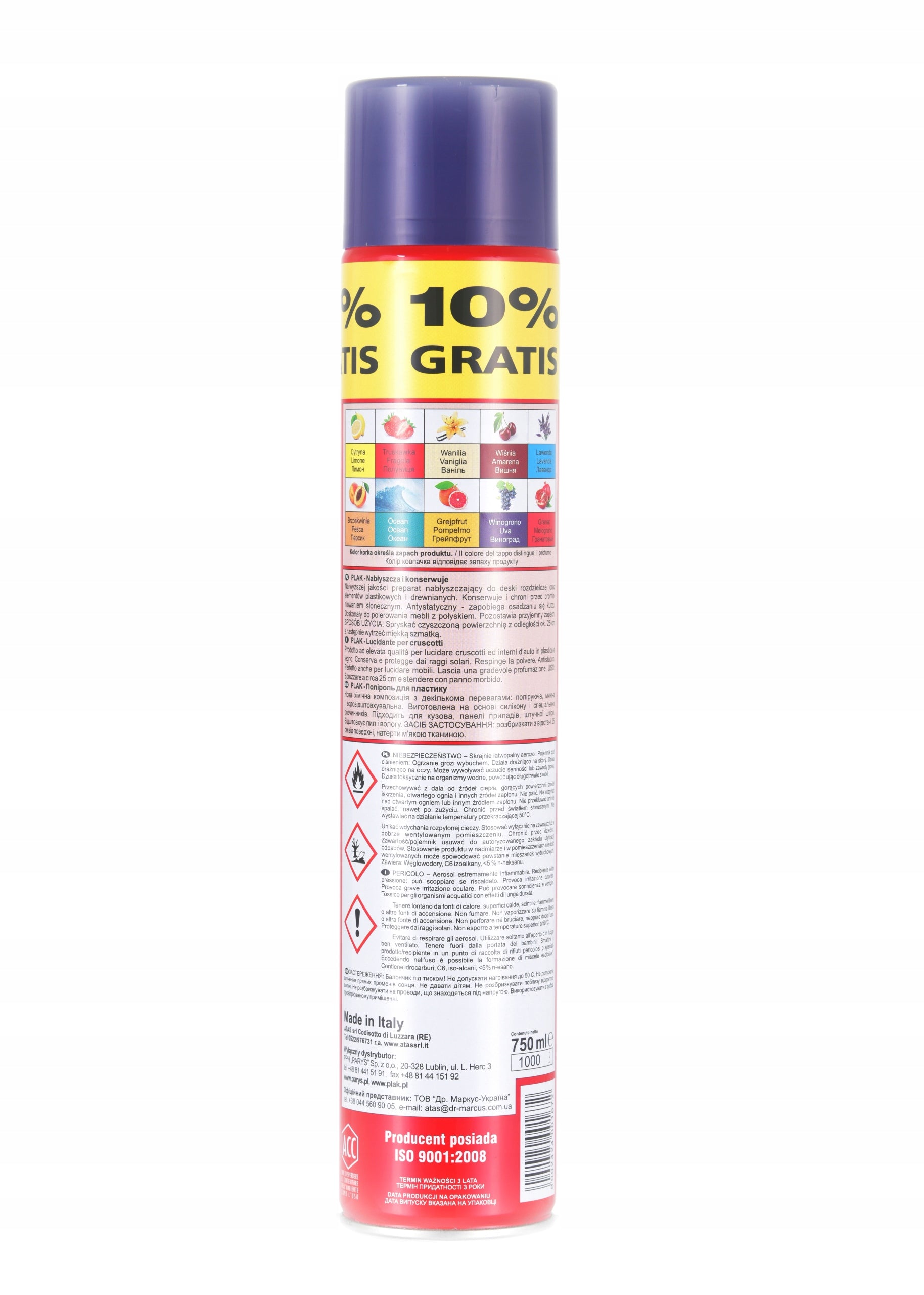 ATAS PLAK POLISHING COCKPIT GRAPE 750ml Manufacturer Plak