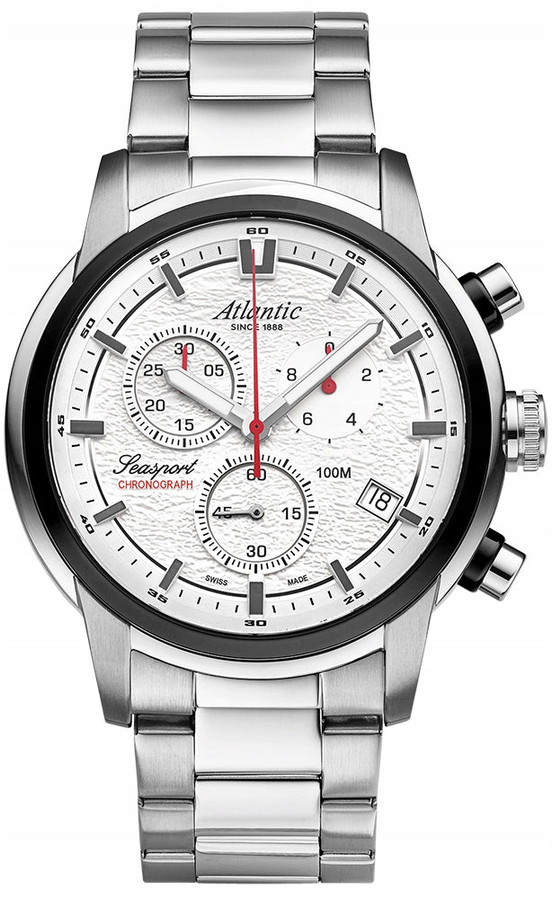 ATLANTIC SEASPORT ND CHRONOGRAPH 87466.42.21 46mm WR100 ETA G10.212 Packaging status original