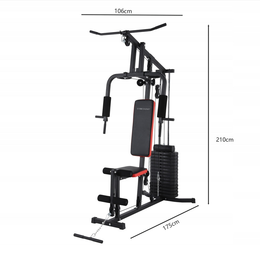 ATLAS FOR EXERCISE HOME GYM 65KG STACK MULTIFUNCTIONAL SOLID Maximum user weight 125 kg