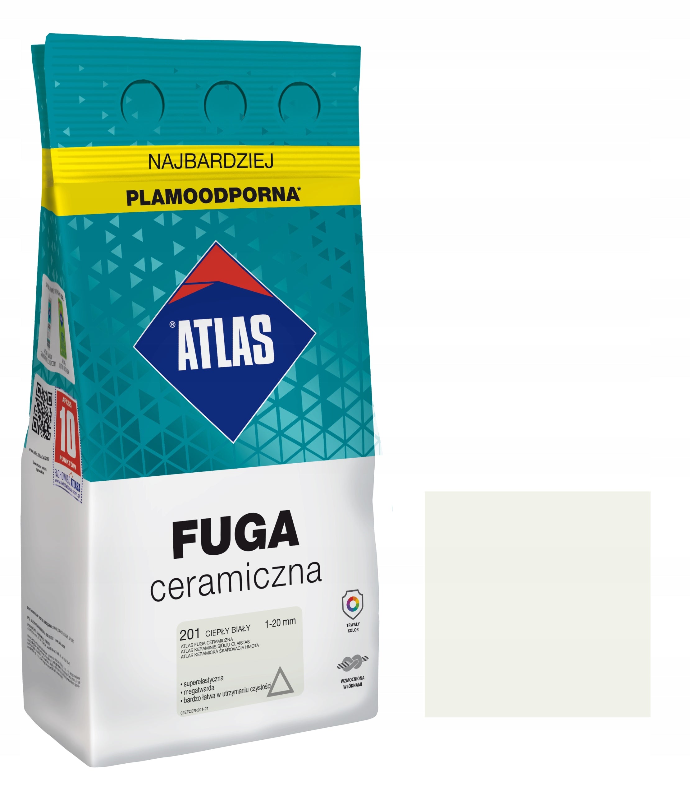 Keramikfugenspachtel Atlas 201, 5 kg, warmweiß 