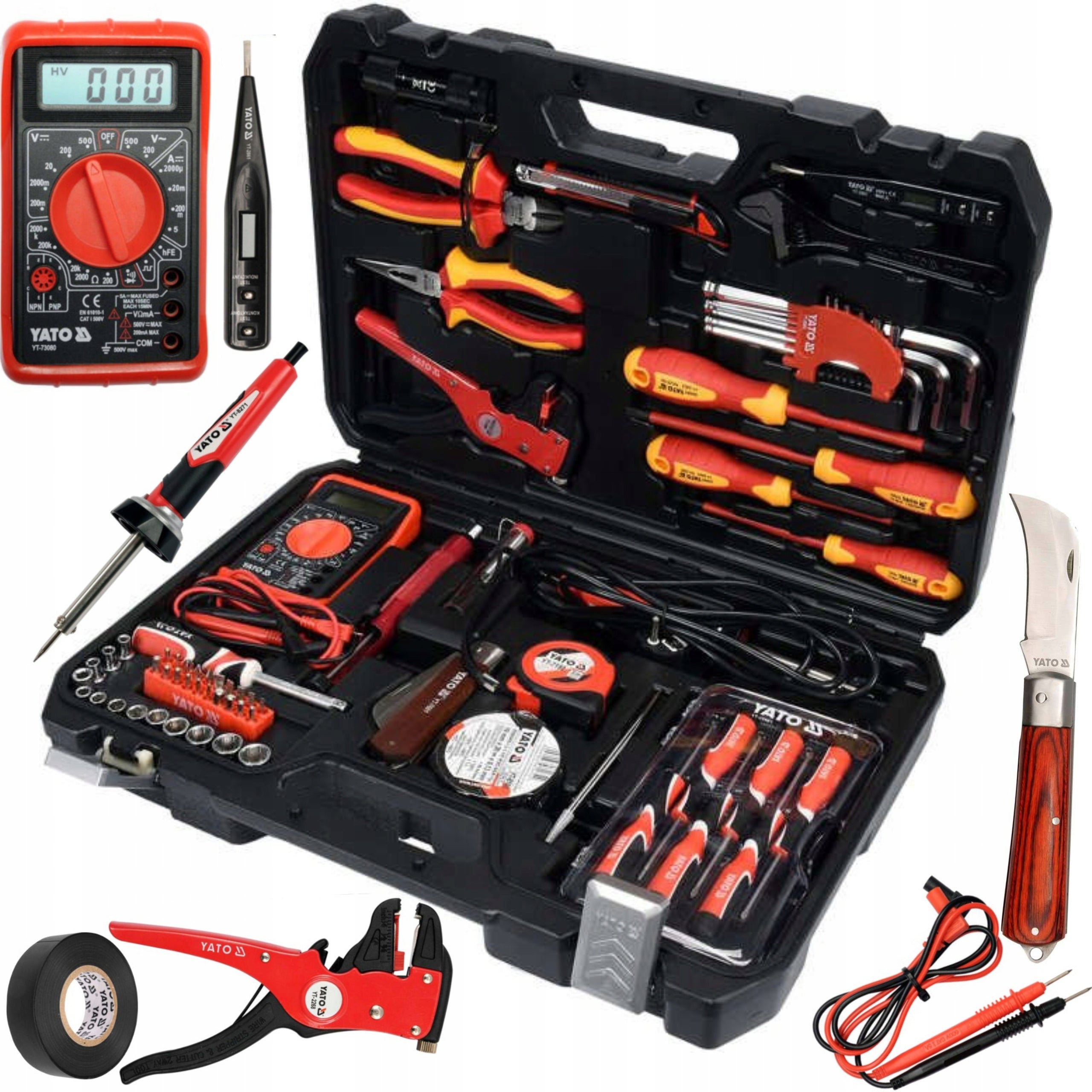 ATO YT-39009 ELECTRICIAN TOOL KIT 68CZ 1000V KEY CURRENT METER Brand no brand