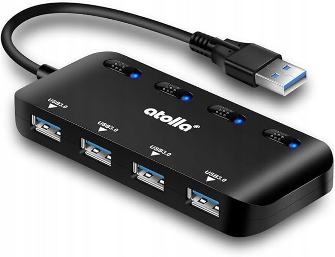 ATOLLA HUB ADAPTER 4X USB WITH SWITCHES