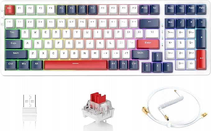 ATTACK SHARK K98 RGB Mechanical Keyboard Wireless BT5.0 2.4G