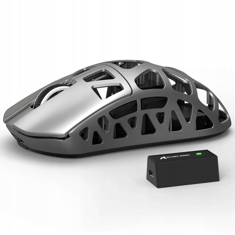 ATTACK SHARK R3 Silver, Ultra-Light 8K Wireless Gaming Mouse