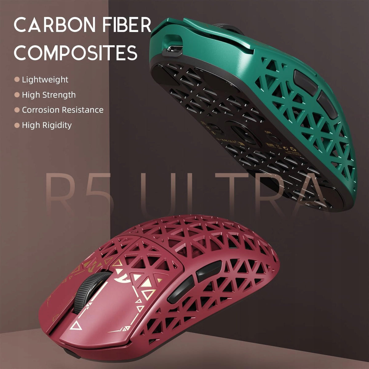 ATTACK SHARK R5 Ultra gaming mouse 39g 8KHz 42000 DPI BT RGB PC Mac Manufacturer Attack Shark