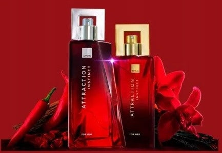 ATTRACTION INSTINCT DEEP Avon sample original male fragrance Packaging status original