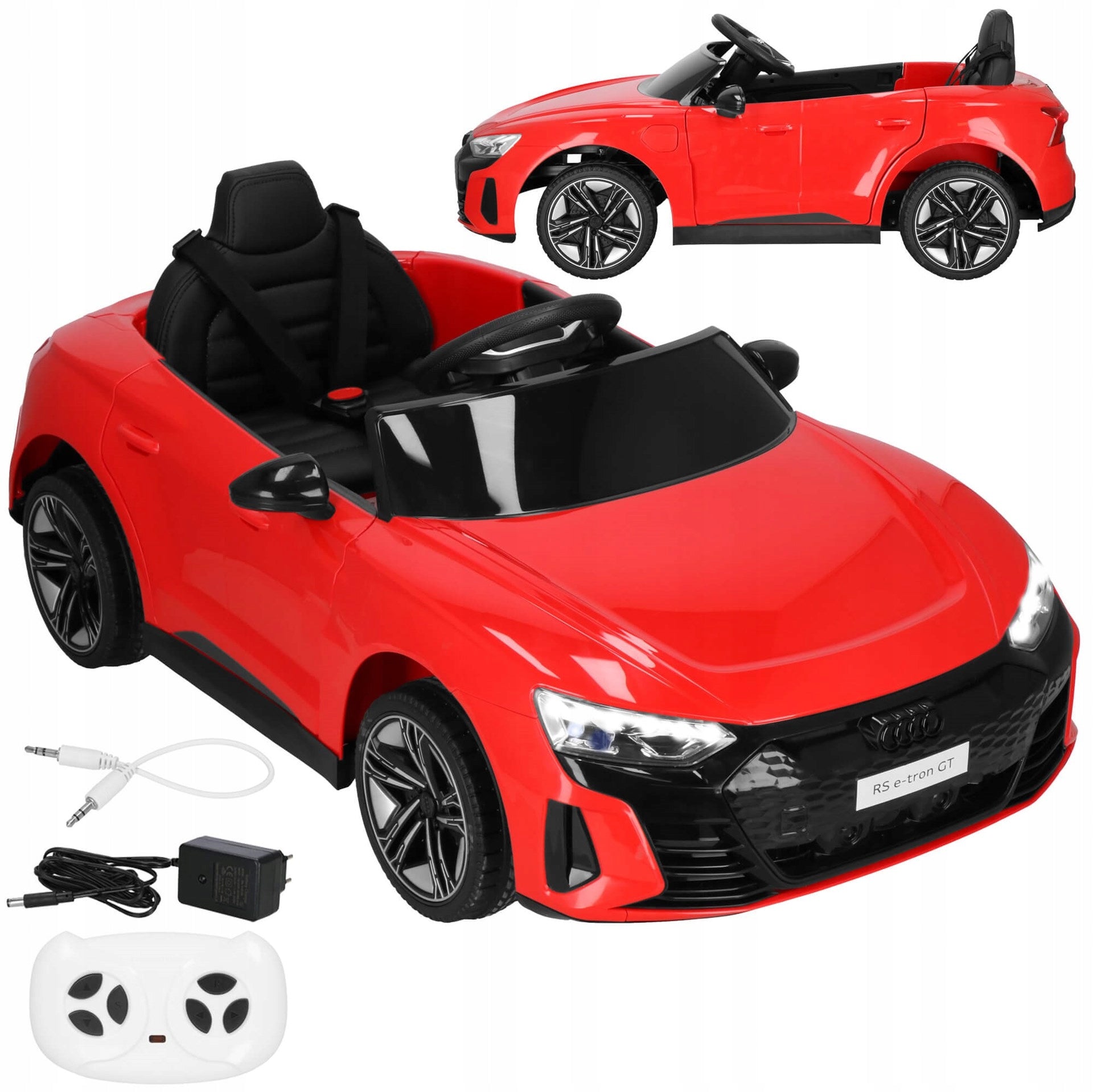 AUDI AUTO BATTERY-OPERATED LEATHER REMOTE CONTROL SOFT WHEELS EVA CAR FOR CHILD