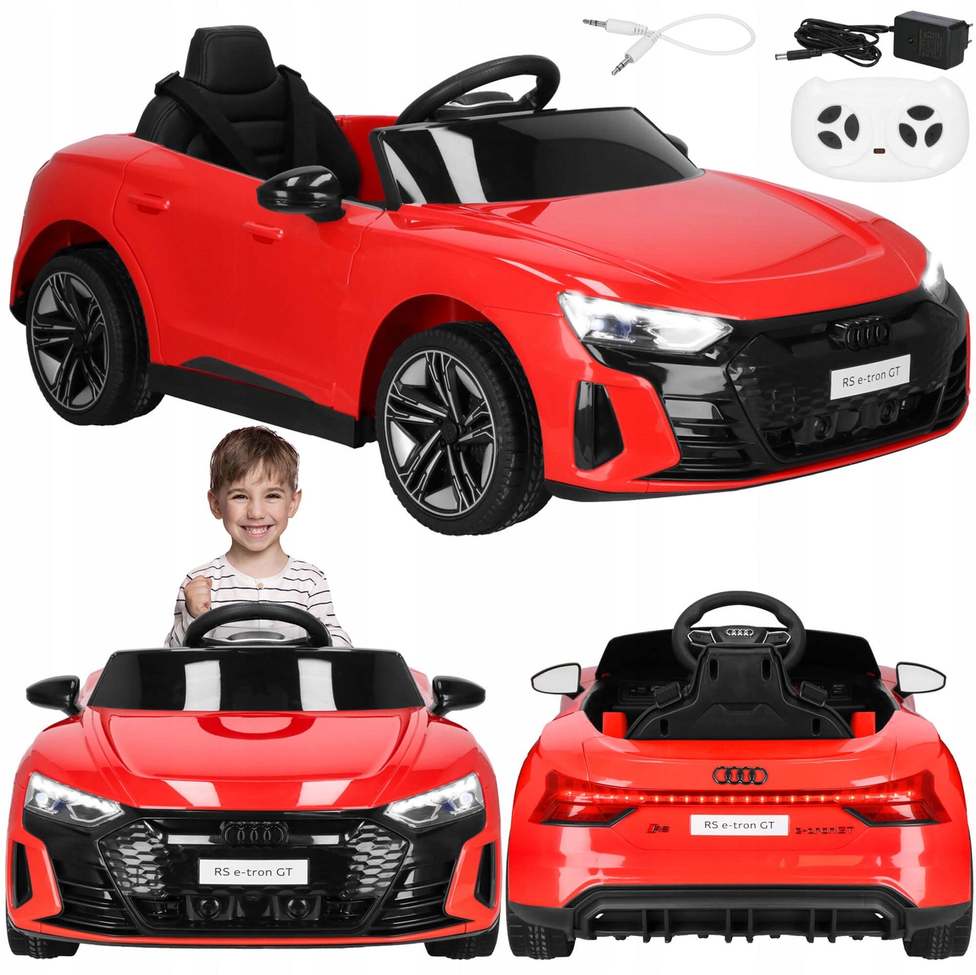 AUDI E-TRON GT RS 4X4 Auto battery EVA LEATHER Remote control CAR for CHILD