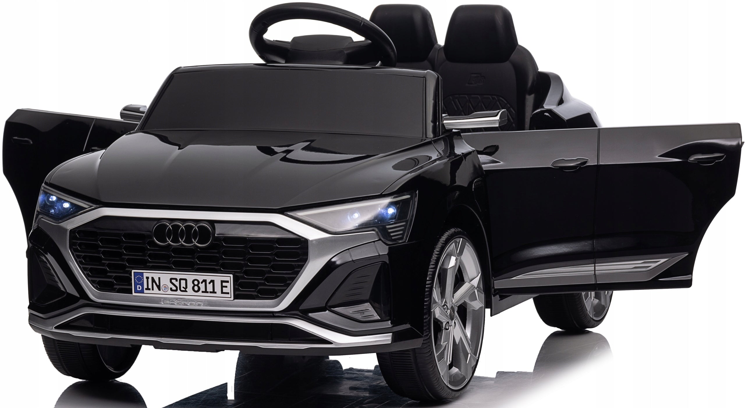 AUDI SQ8 4x4 Auto battery-operated LEATHER PILOT SOFT EVA WHEELS car 12V Manufacturer code AUDI_SQ8_4xSILNIK_SKÓRA_MIĘKKIE-koła-EVA