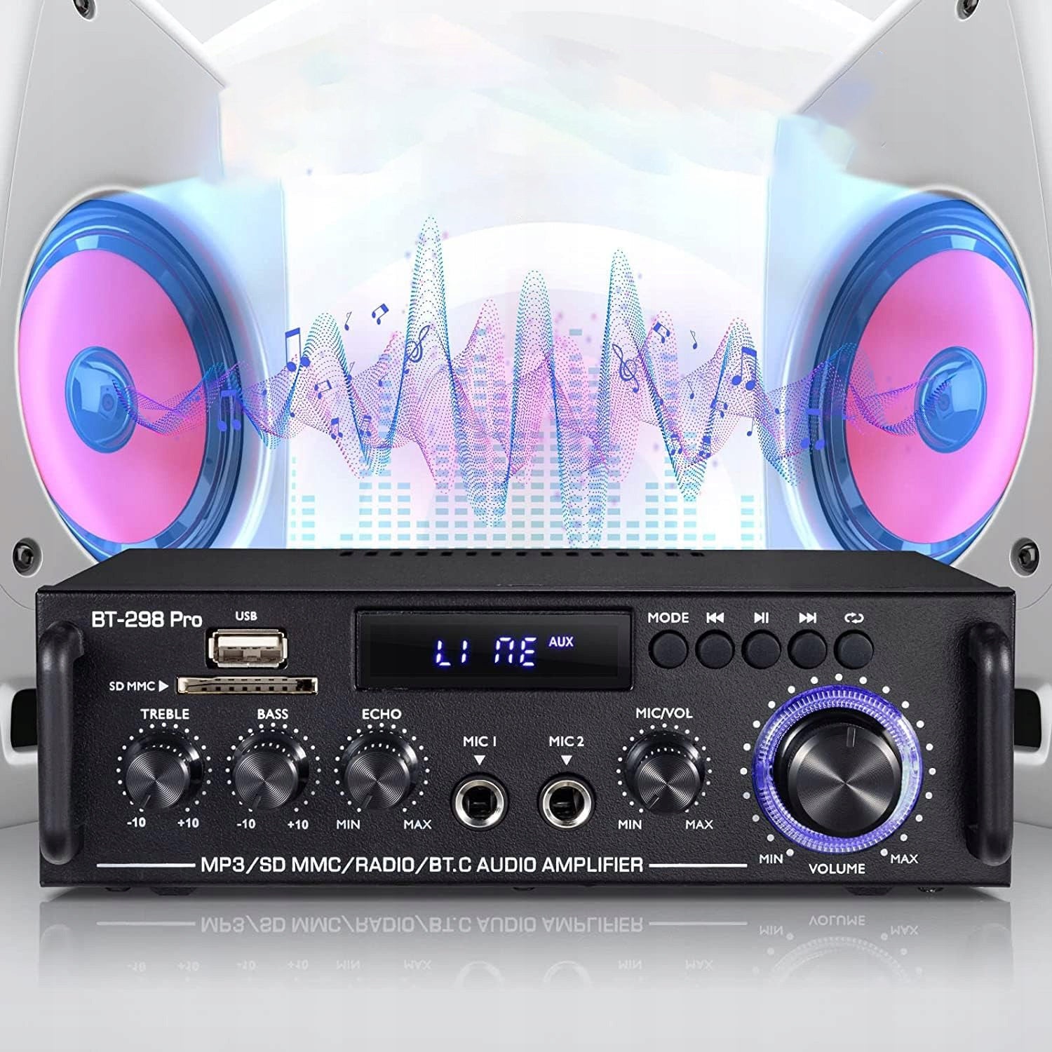 AUDIO AMPLIFIER STEREO BLUETOOTH RECEIVER DUAL CHANNEL RADIO Packaging status original