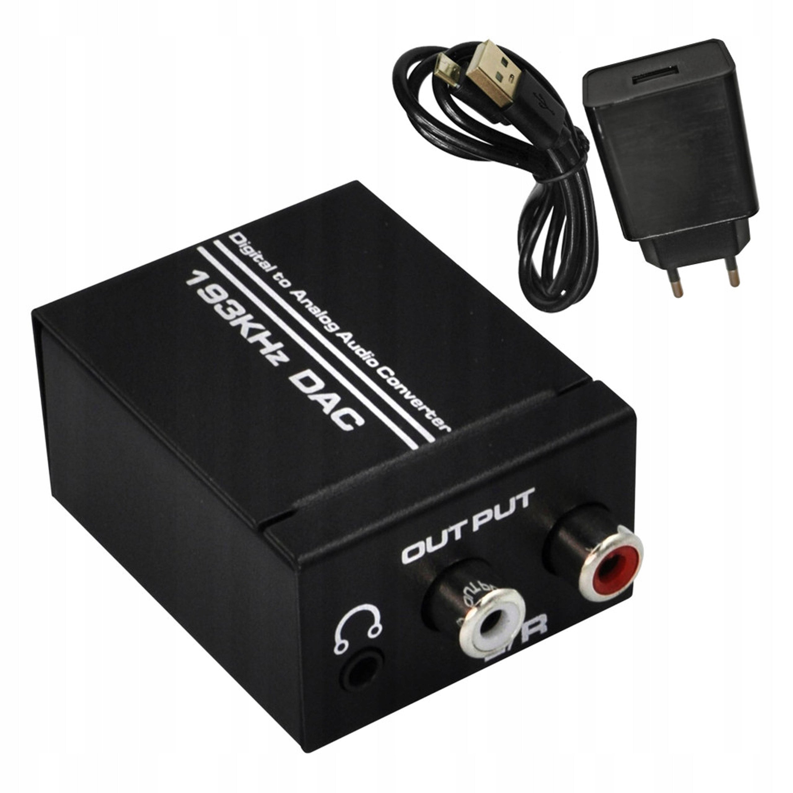 AUDIO DAC CONVERTER TOSLINK SPDIF / COAXIAL UP TO 2 RCA WIREWAY Plug & Play