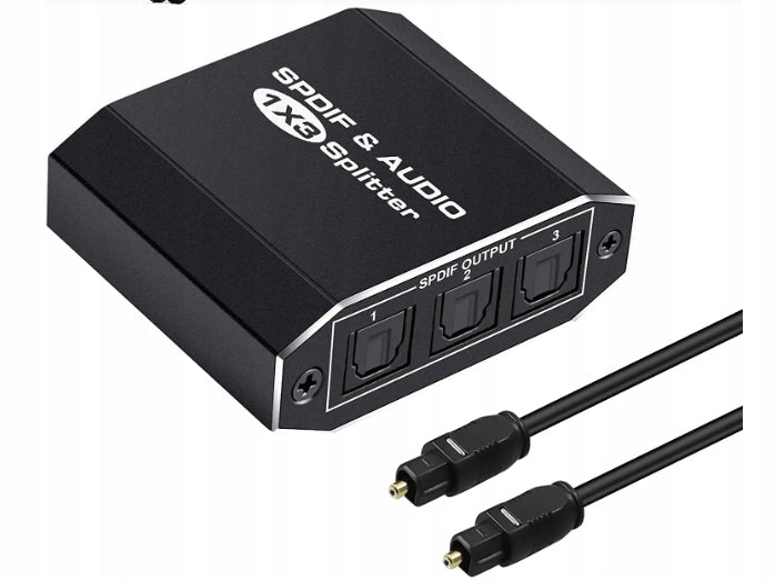 AUDIO SPLITTER 1x3 SPDIF TOSLINK OPTICAL SEPARATION Manufacturer no brand