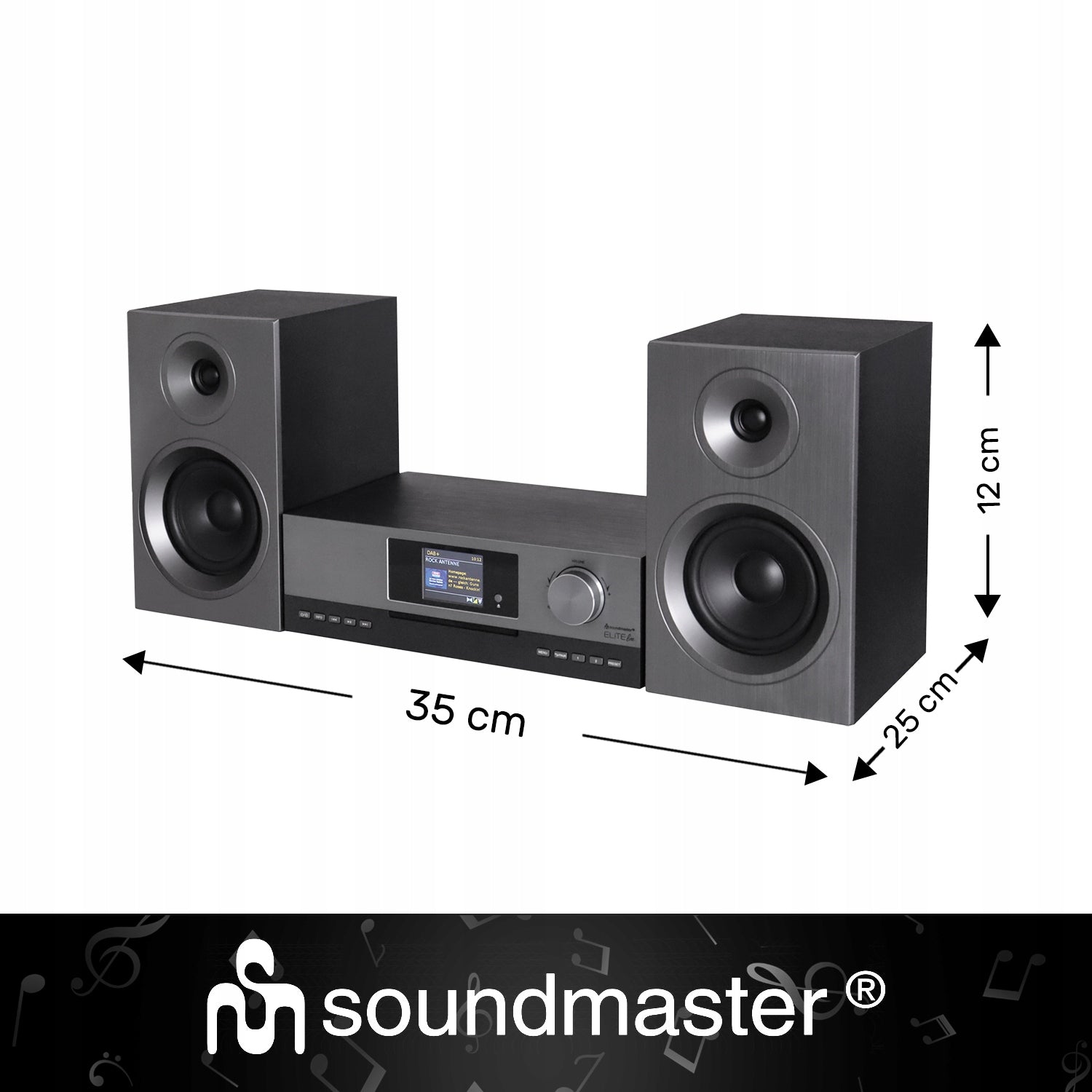 AUDIO TOWER SOUNDMASTER CD PLAYER FM USB WI-FI BLUETOOTH 2 AUX SPEAKERS Packaging status original