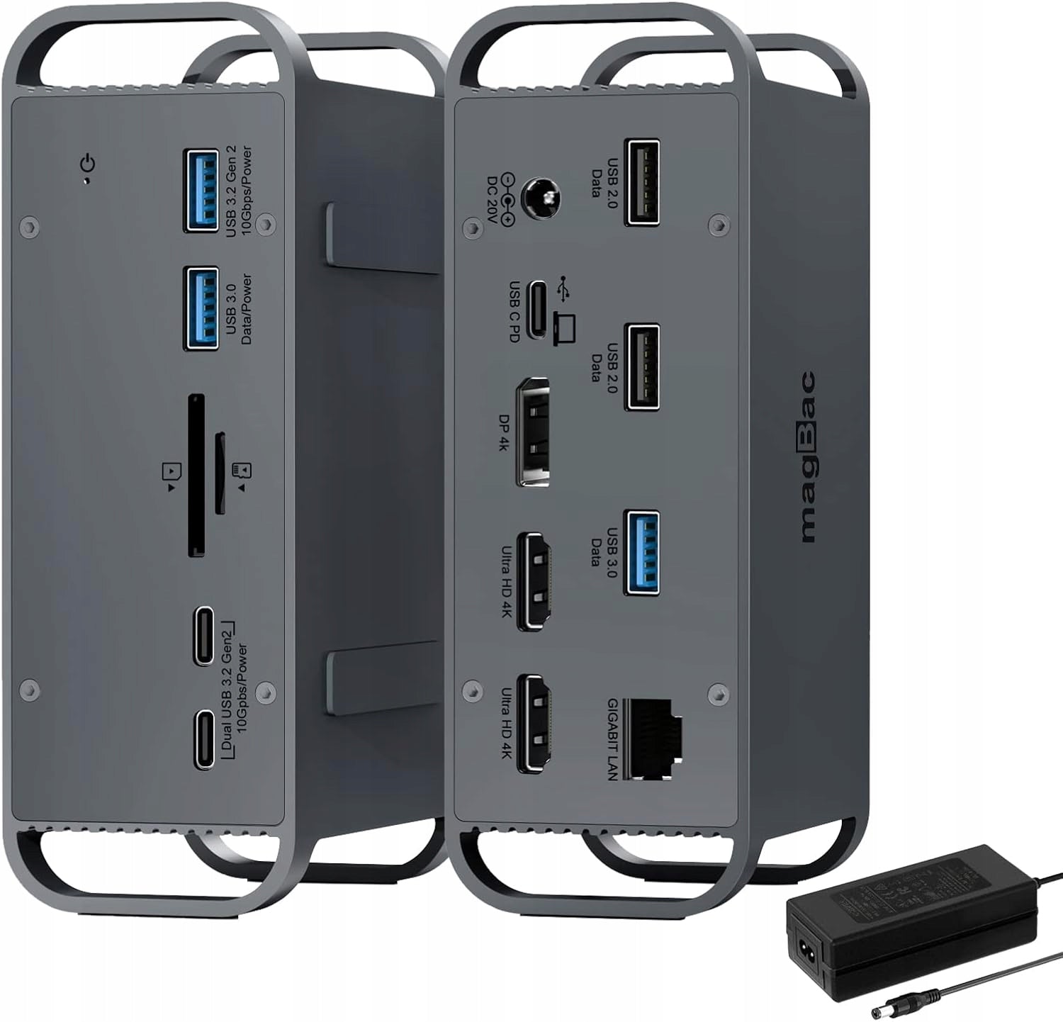 AUIMCE DOCKING STATION FOR MACBOOK PRO DUAL MONITOR HUB USB C 14 IN 2
