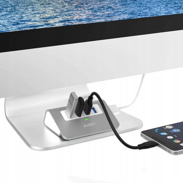 AUKEY CB-H5 USB-A HUB 4xUSB 3.1 ALUMINIUM SLIM MAC