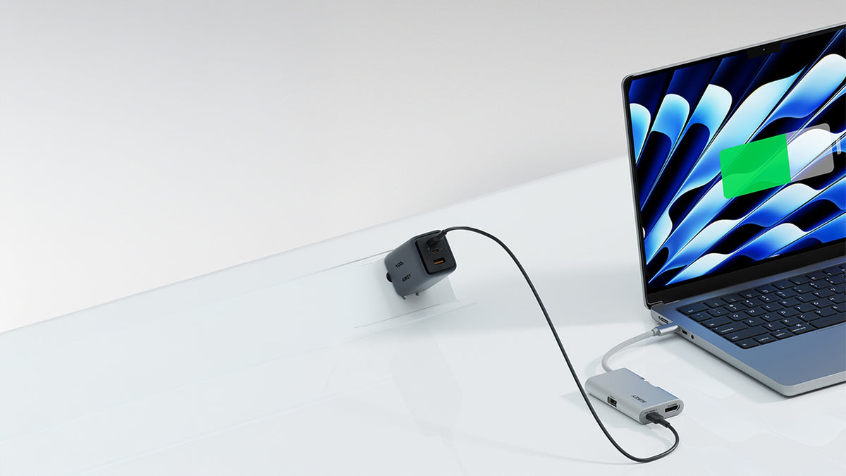 AUKEY Hub TravelDok 3in1 Adapter USB 100W HDMI 4K 5Gbps Docking Station Manufacturer code AUKEY UH-CUH01